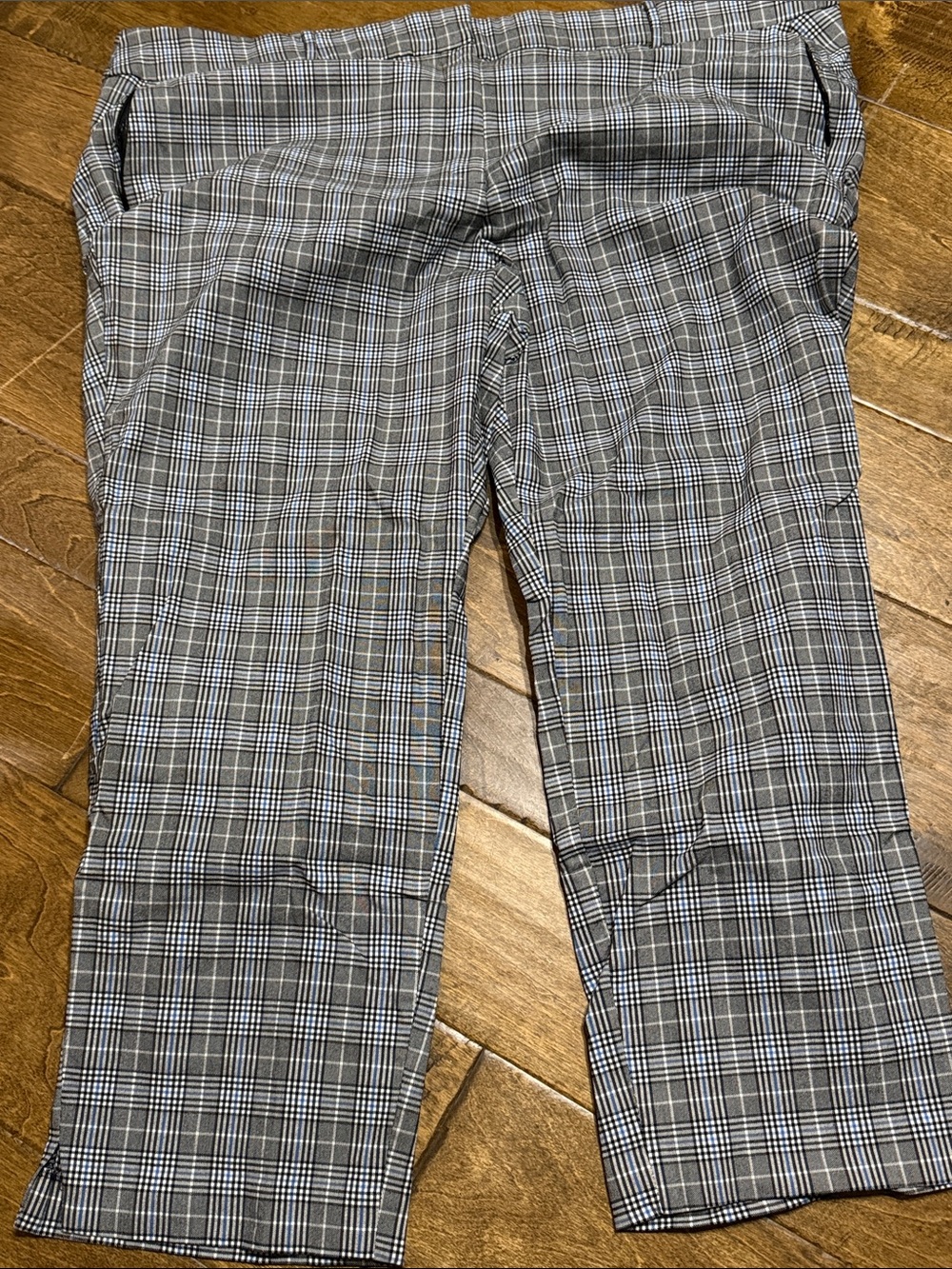 Lane Bryant Gray Plaid Cropped Pants